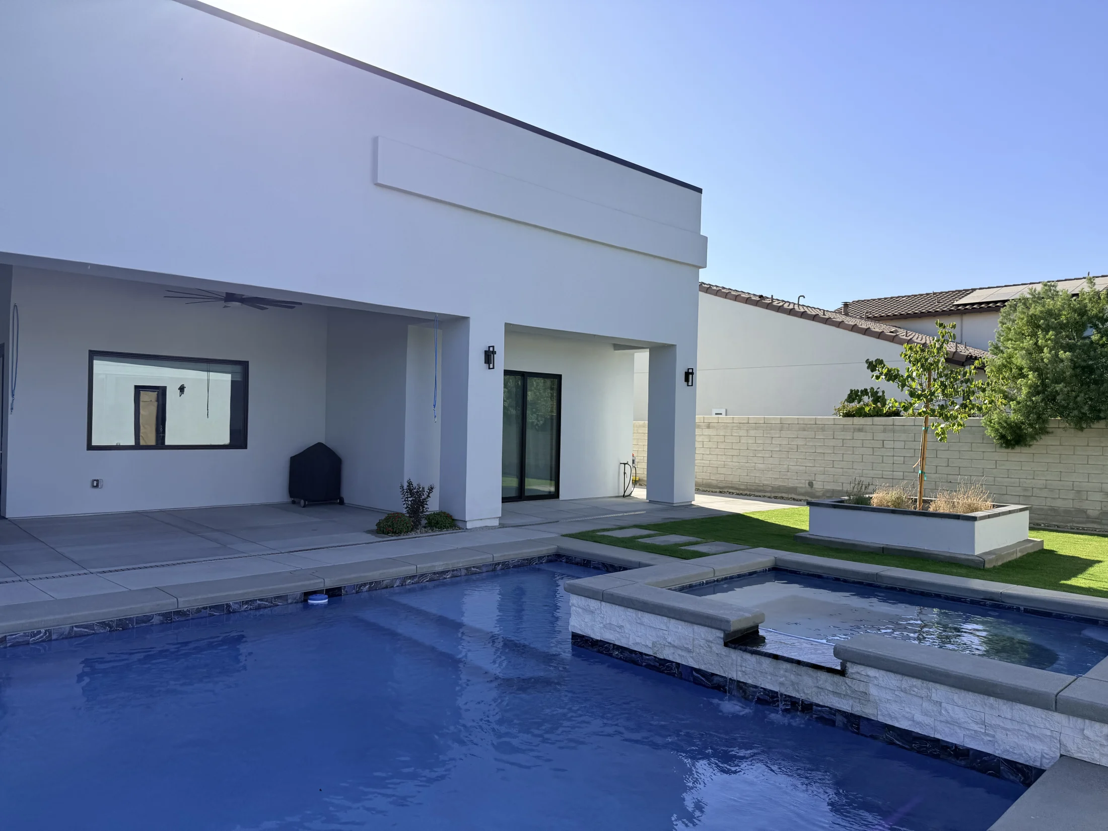 Belcourt residence courtyard and pool